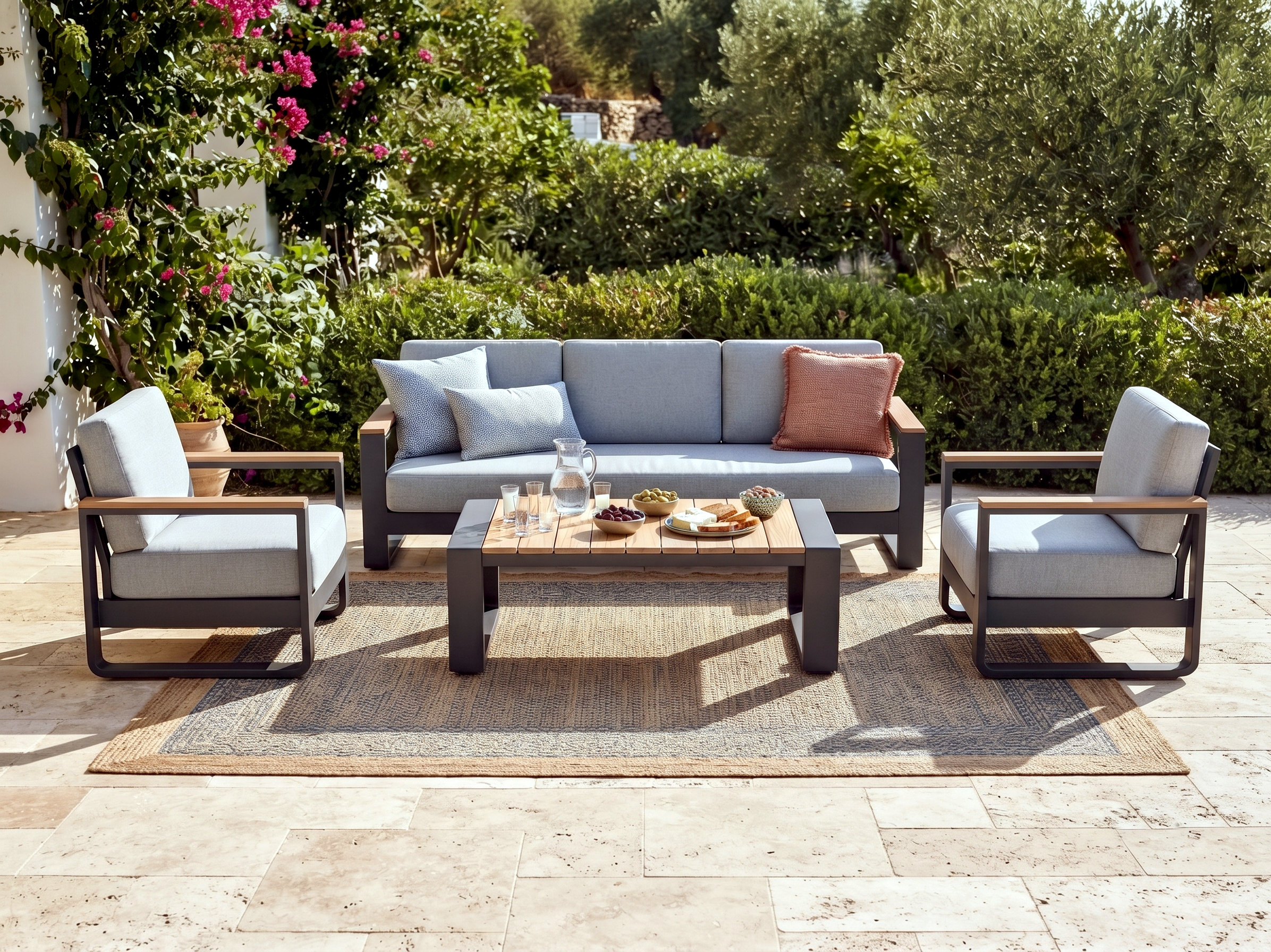 oslo 5p sofa set teak bg 1